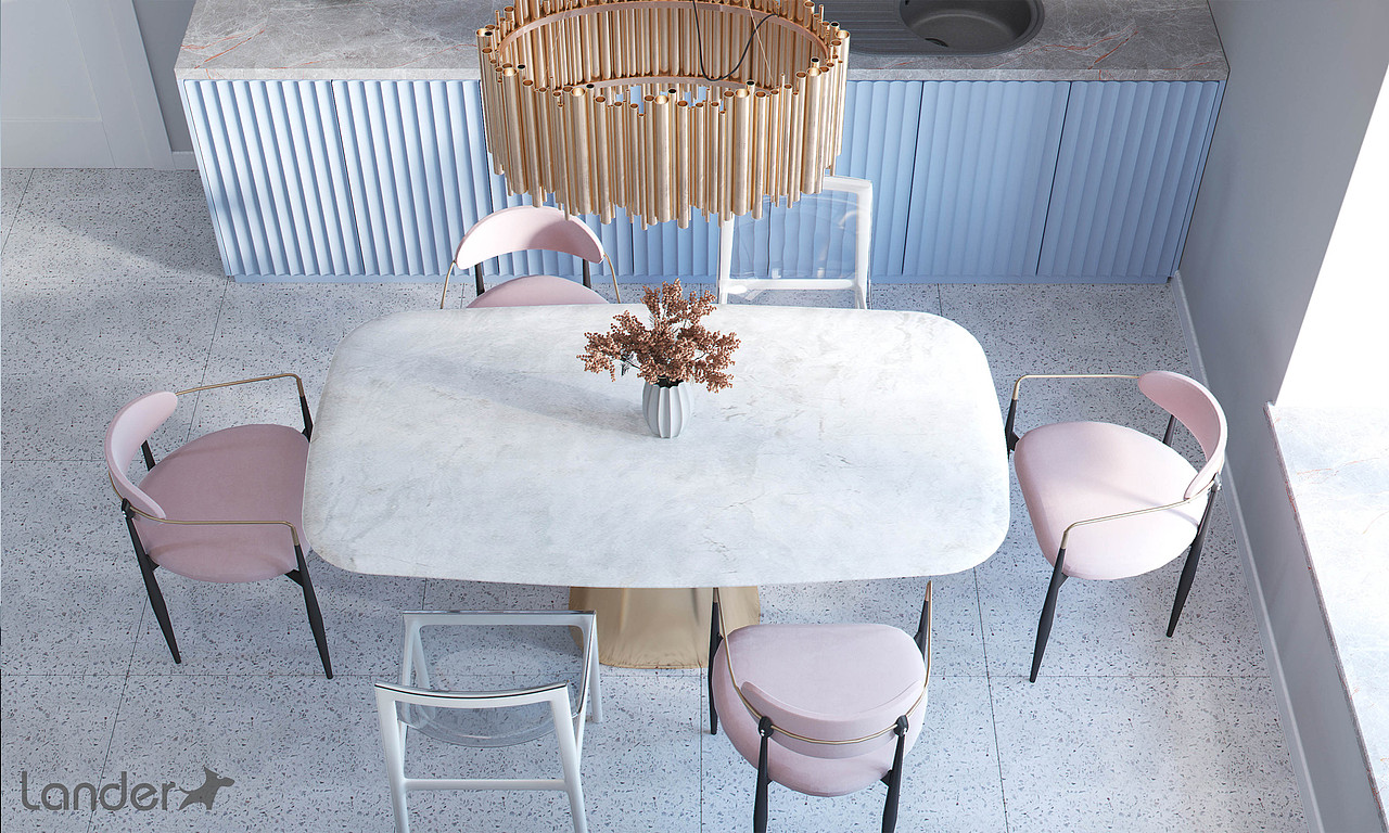 现代轻奢风格客餐厅（图ZMTcyNzk3OTky） - 家装设计 - 站酷设计师lander_design原创素材 - 站酷ZCOOL