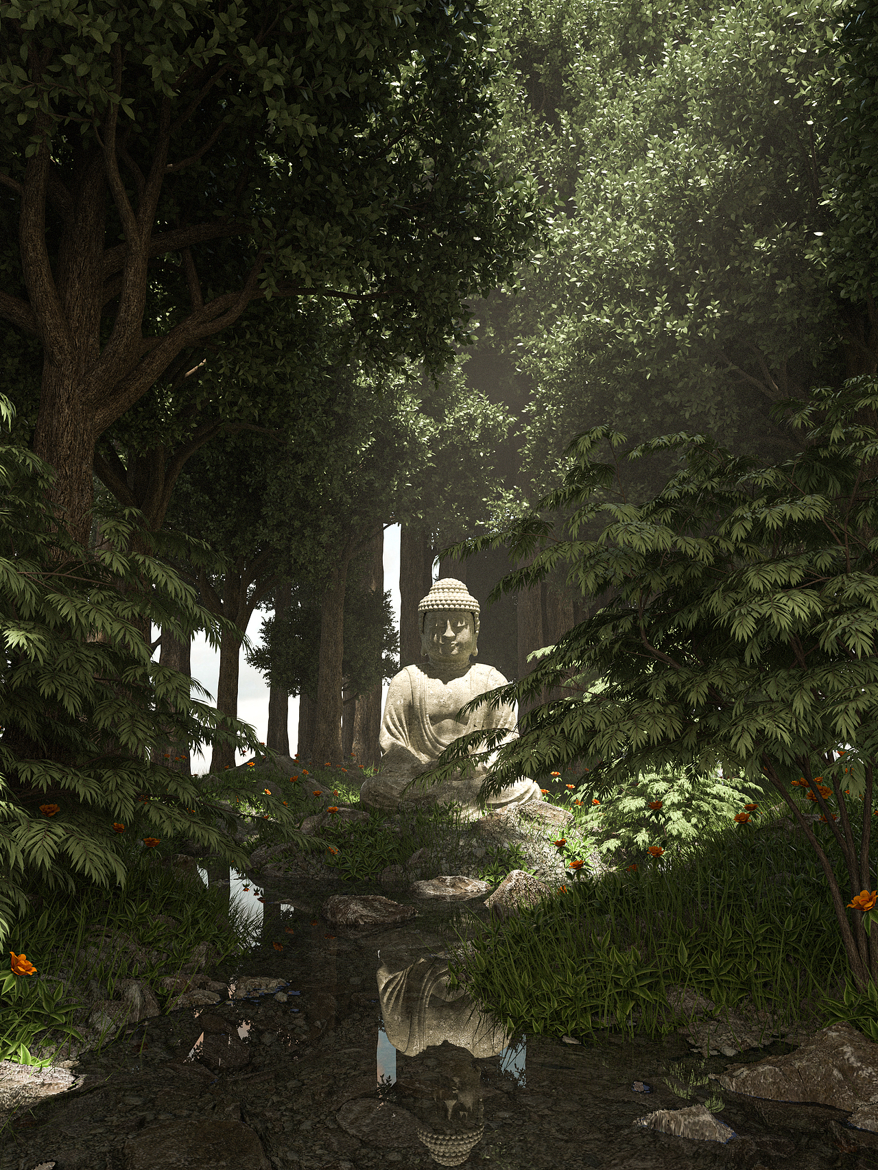 【C4D练习】森林场景