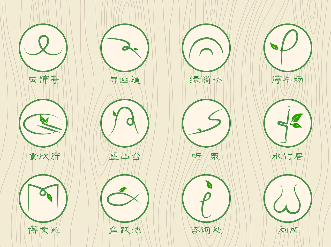 森林公园 导视图标（图ZODAxMjUwMTI=） - Logo - 站酷设计师Amber24原创素材 - 站酷ZCOOL