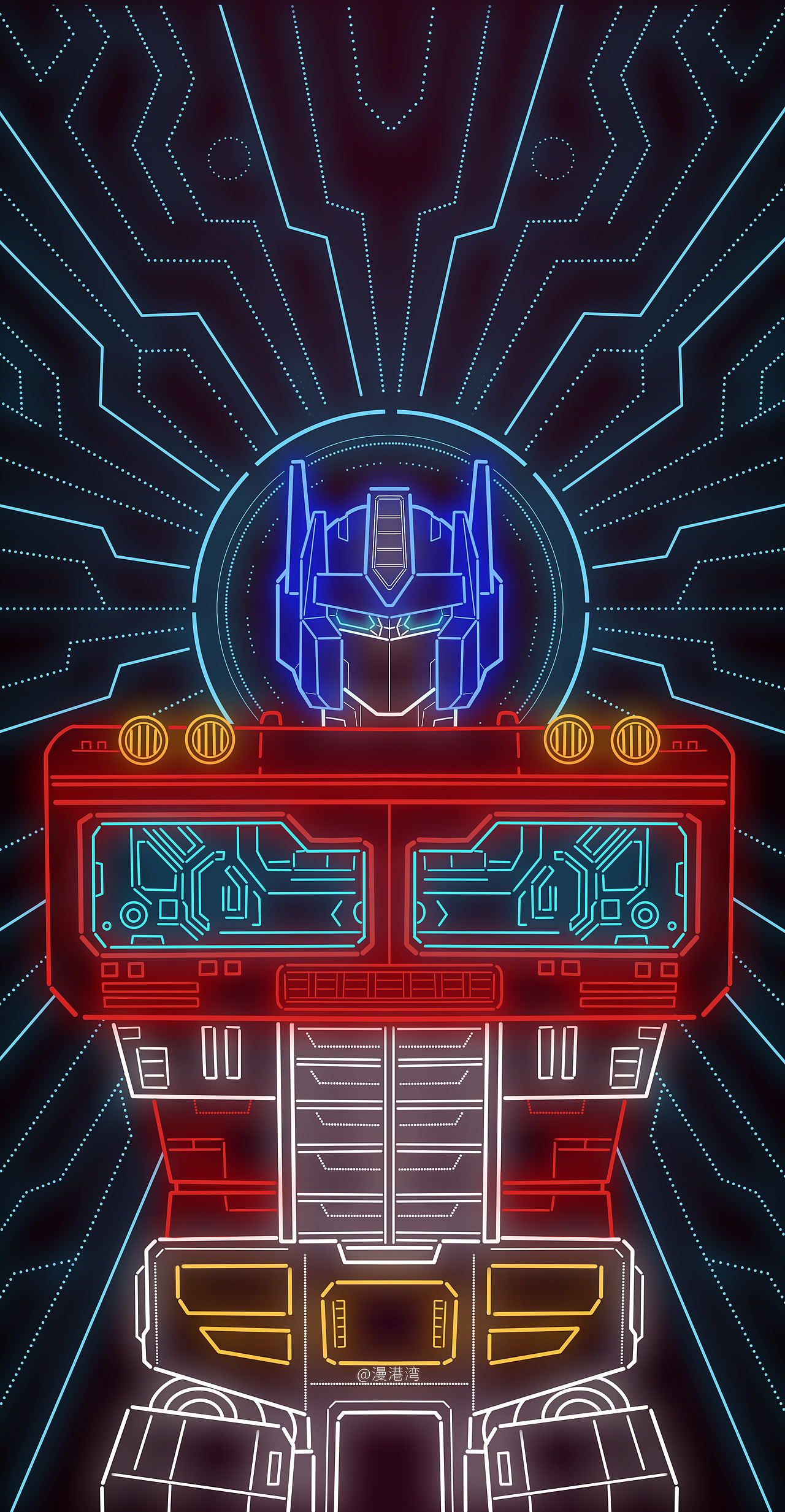 变形金刚《决战塞伯坦：围城》擎天柱手绘壁纸