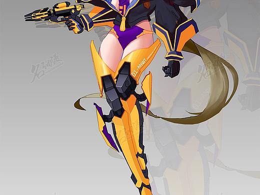 单马尾机械装甲萝莉