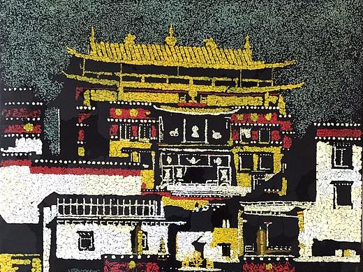 松赞林寺（个人主页-ZMjg5MDgxNjQ=） - 绘画 - 站酷设计师早早布谷鸟原创素材 - 站酷ZCOOL