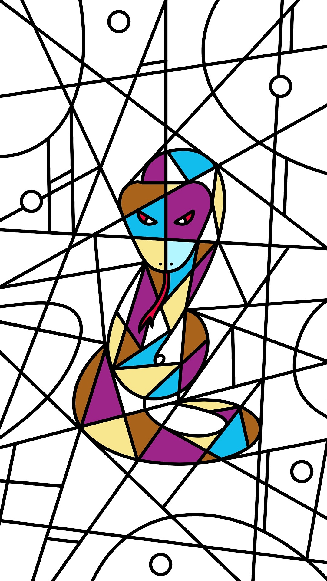 Procreate 十二生肖几何切割