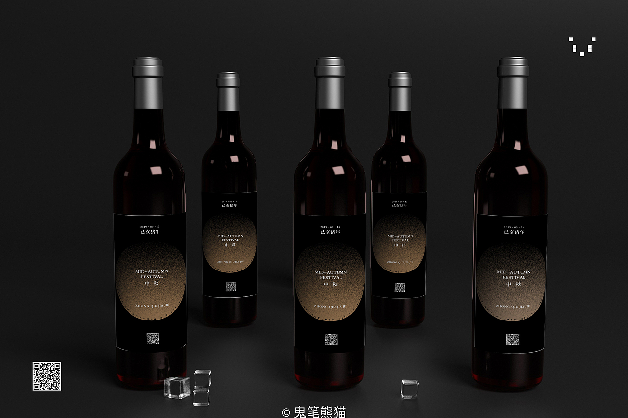 《MID-AUTUMN》中秋节原创海报设计（图ZMTc2Mzc3MDA4） - 海报 - 站酷设计师鬼笔熊猫原创素材 - 站酷ZCOOL