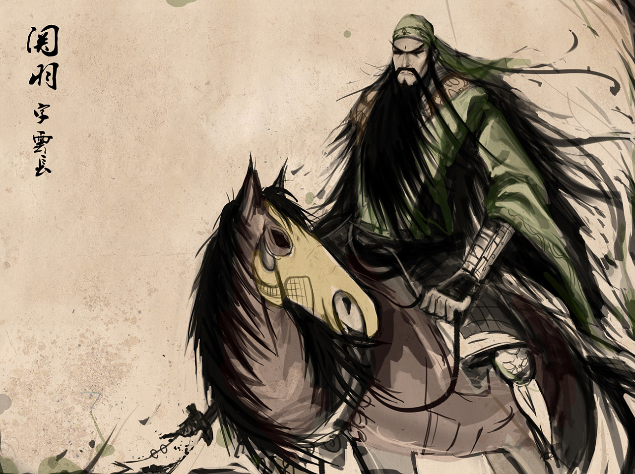 关羽淡彩|插画|游戏原画|baronpen - 原创作品 - 站酷 (zcool)