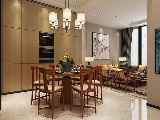 现代中式联排别墅