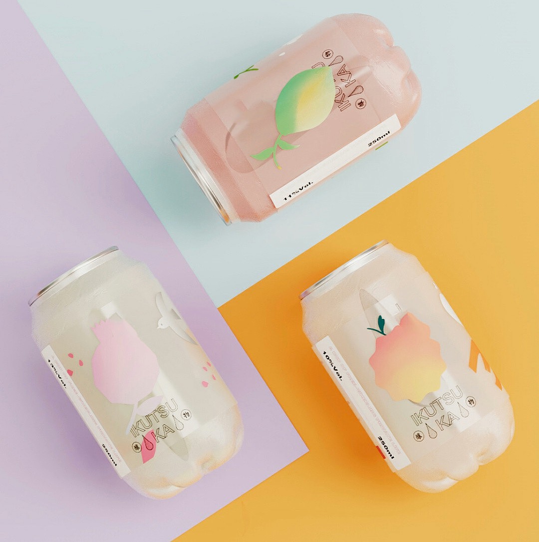 糖果色系酒品包装