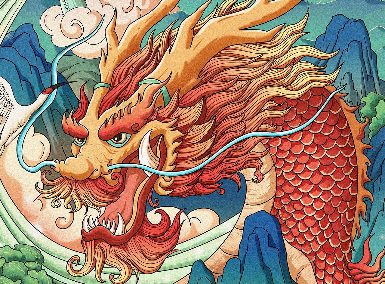 国潮十二生肖插画（图ZMjYzNjM1MTM2） - 创作习作 - 站酷设计师如虎添翼包装插画原创素材 - 站酷ZCOOL
