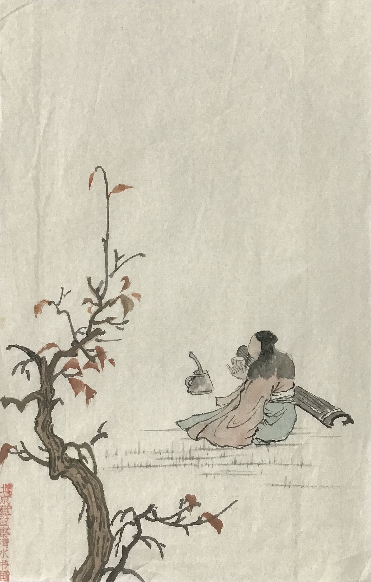 徐青山学琴图