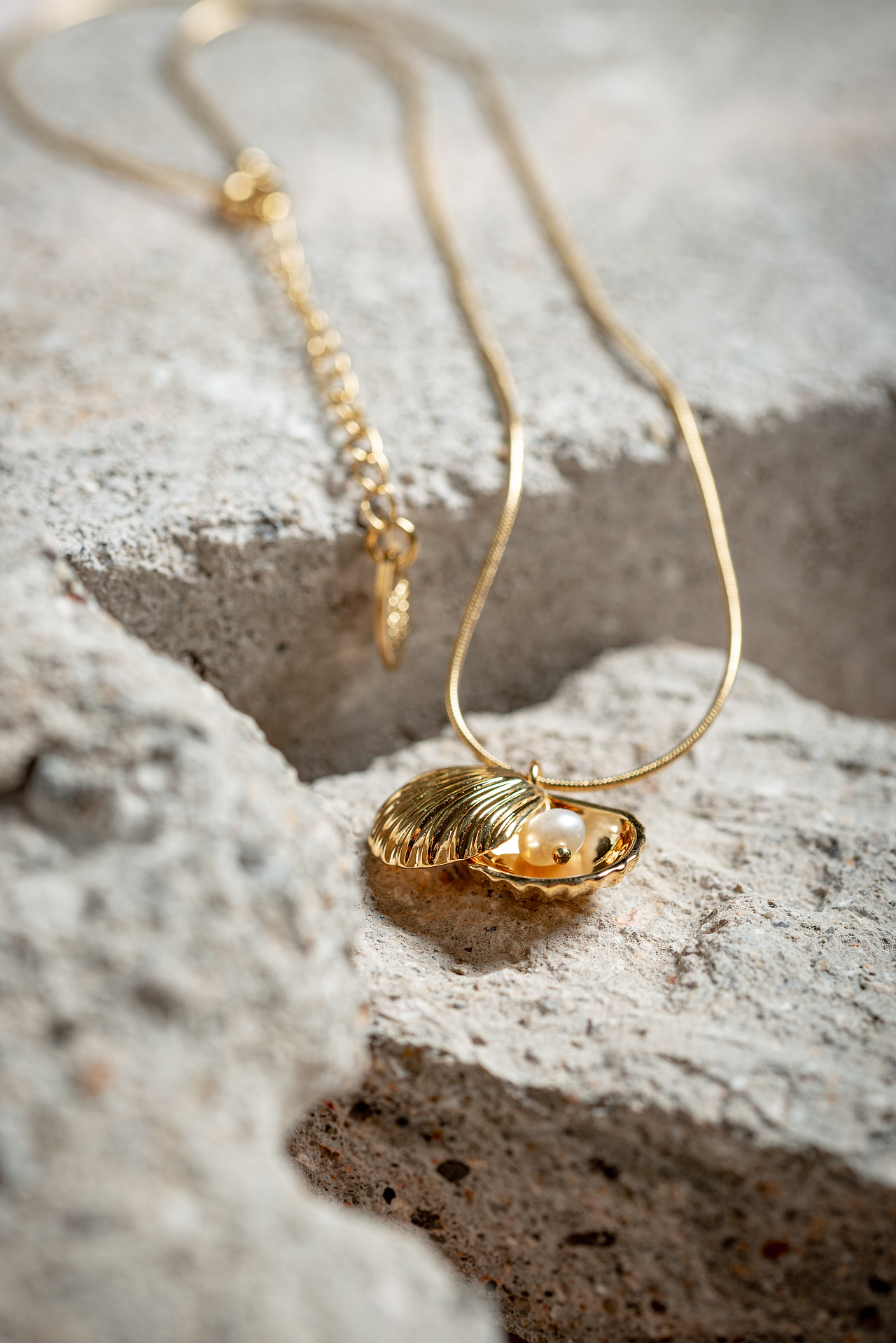 首饰摄影|贝壳珍珠叠戴项链