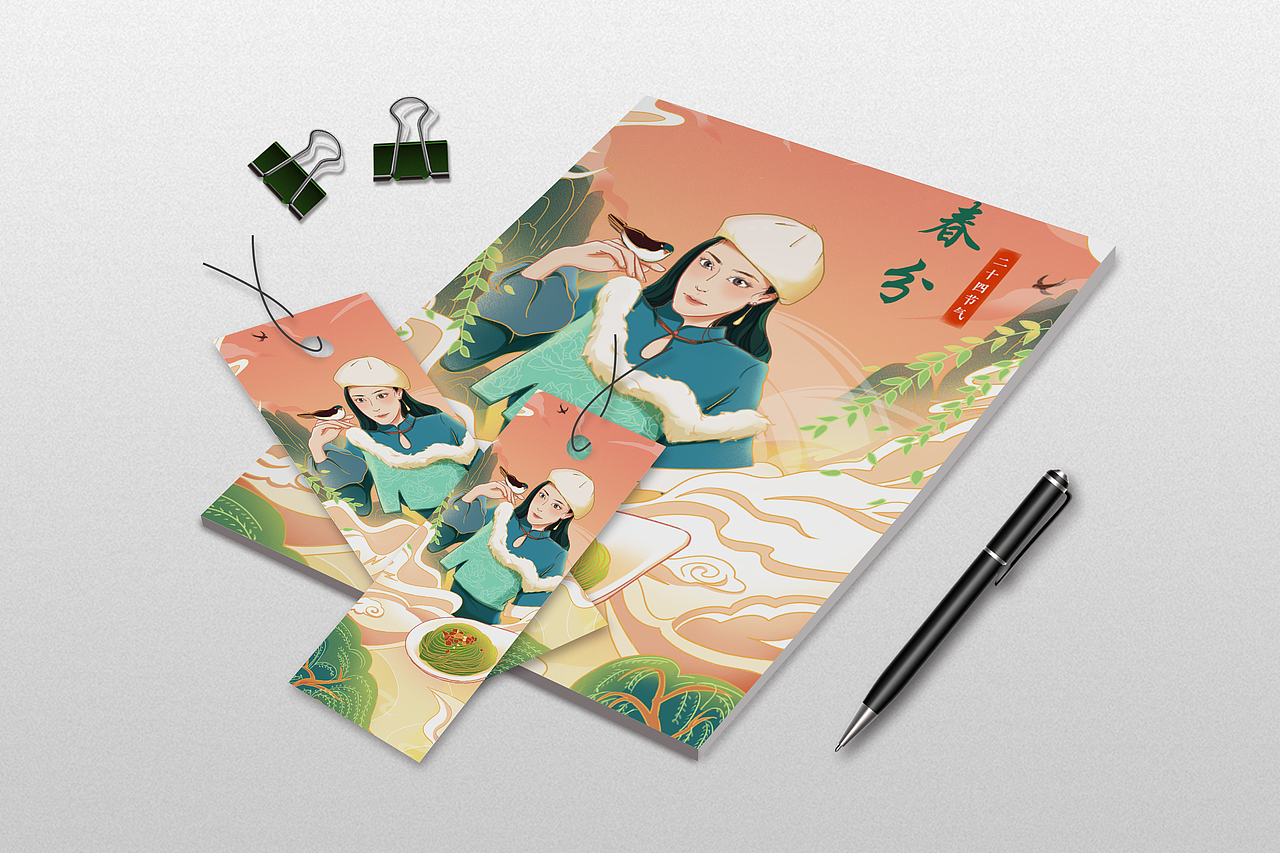 国潮节气插画（图ZMjkwMTA5NTI4） - 创作习作 - 站酷设计师Faye_菲伊原创素材 - 站酷ZCOOL