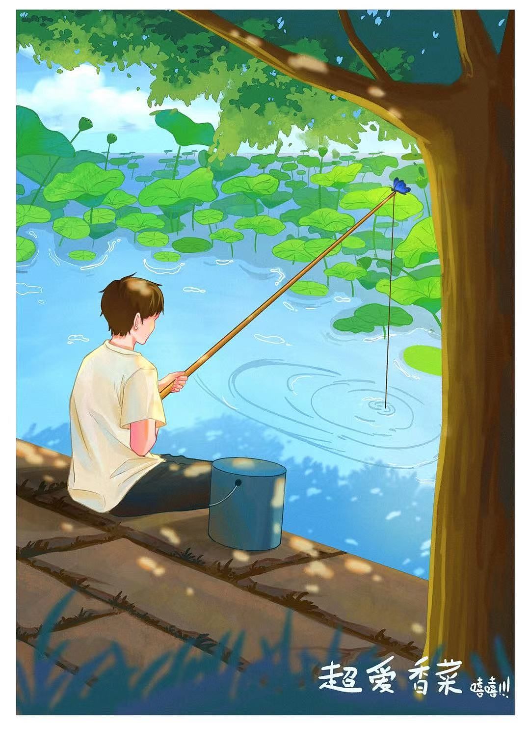 夏日（图ZMzQ4NDc2MzI4） - 商业插画 - 站酷设计师超爱香菜鸭原创素材 - 站酷ZCOOL