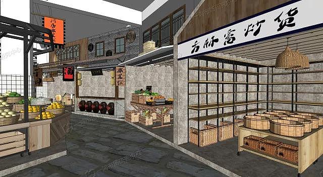 中江农贸市场设计方案、农贸市场设计、农贸市场设计效果图