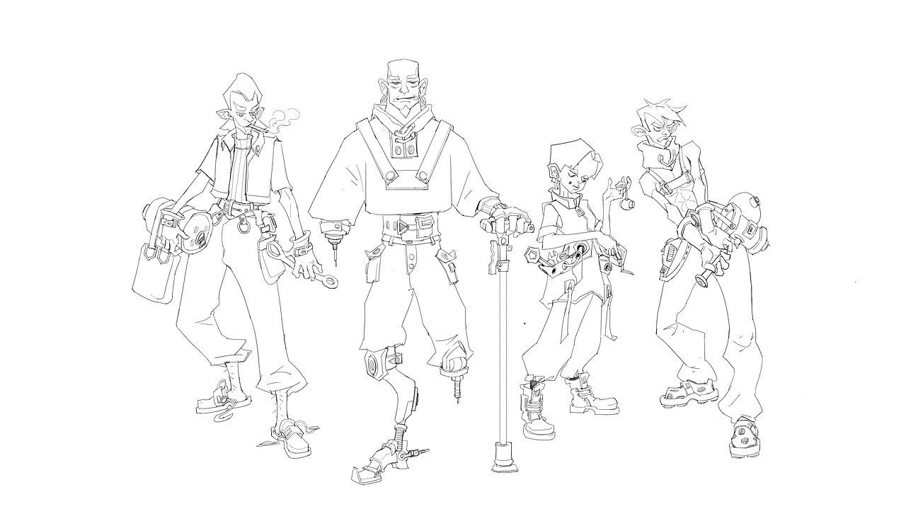 修理厂人物设计（图ZMjM5OTkyNDI0） - 概念设定 - 站酷设计师啊呀呀1原创素材 - 站酷ZCOOL