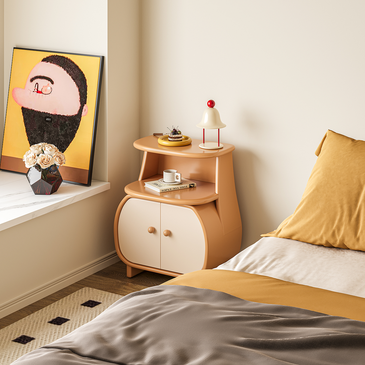 蜗牛床头柜（图ZMzU4MzEwNzY0） - 生活用品 - 站酷设计师川田野产品新闻发原创素材 - 站酷ZCOOL