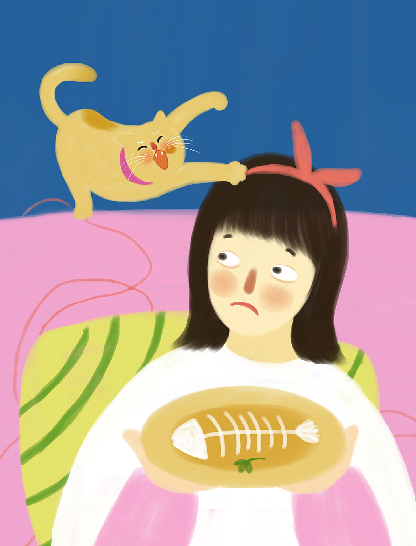 猫（图ZOTE2MzIwODA=） - 商业插画 - 站酷设计师子栖不不原创素材 - 站酷ZCOOL