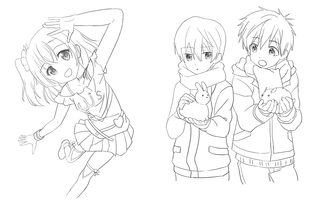 二次元人物临摹练习（图ZOTQzNzI0MTY=） - 创作习作 - 站酷设计师白雪J原创素材 - 站酷ZCOOL