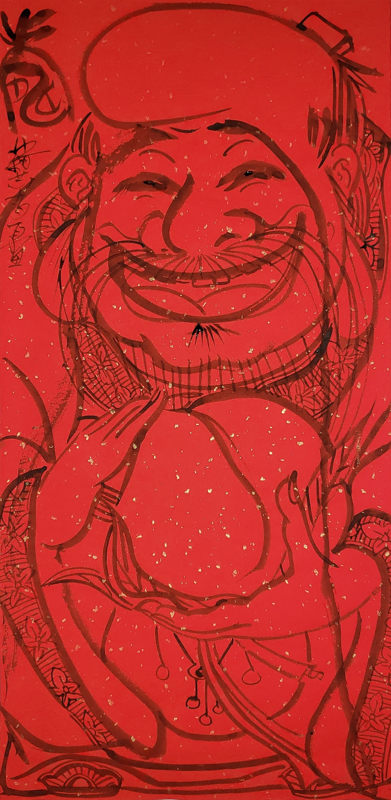 【寿桃】国画线艺插画