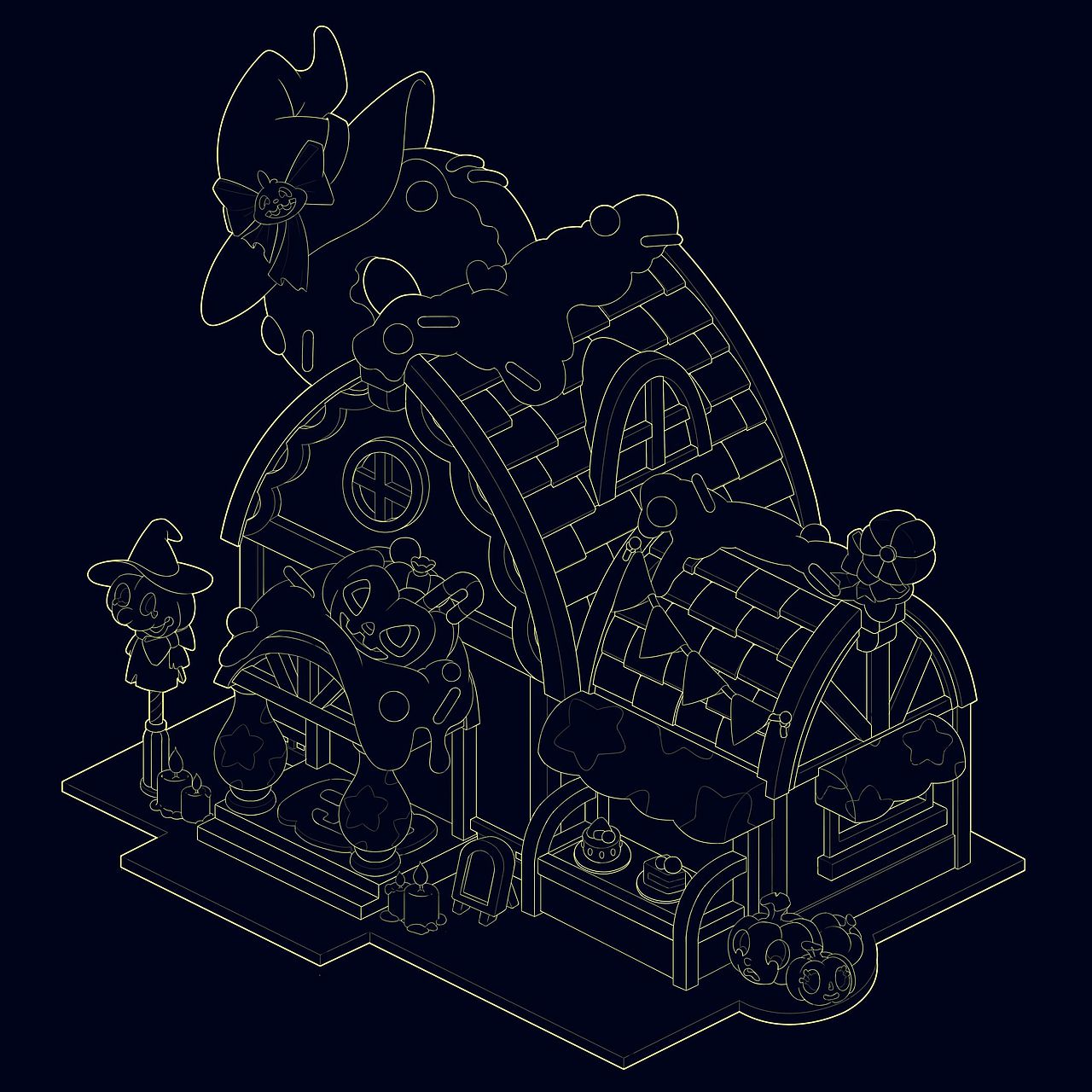 欧美卡通风格—万圣节下的糖果店欧美休闲类游戏～（图ZMzY0NjIwMTc2） - 游戏原画 - 站酷设计师五八零五臭屁蛋原创素材 - 站酷ZCOOL