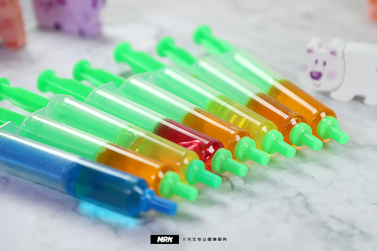 一款零食针管糖拍摄