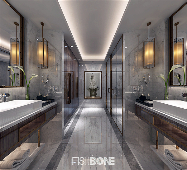 鱼骨设计-后现代风格别墅