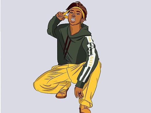 人物插画 嘻哈风