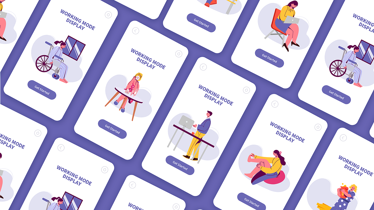 扁平人物插画系统