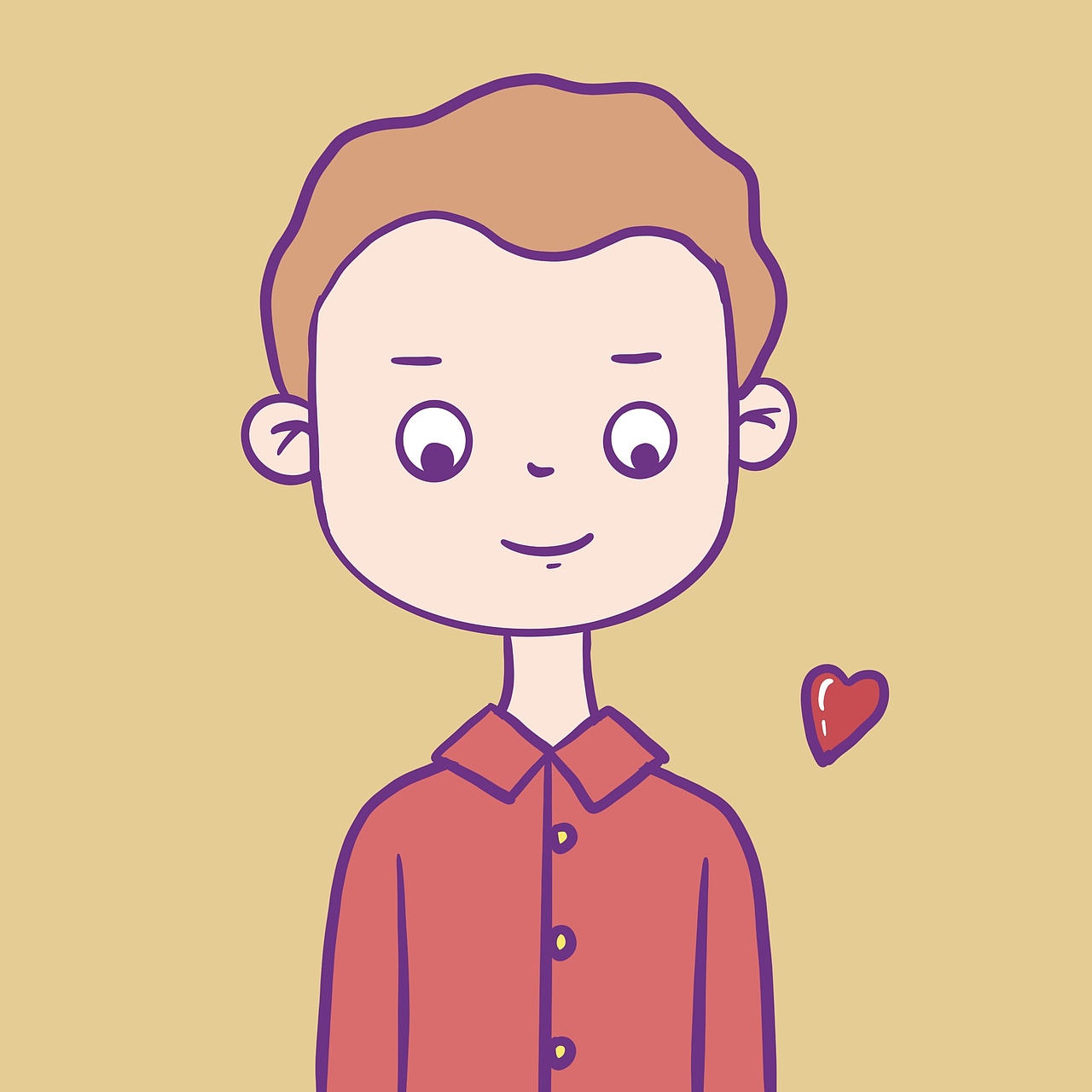 简笔画男生头像