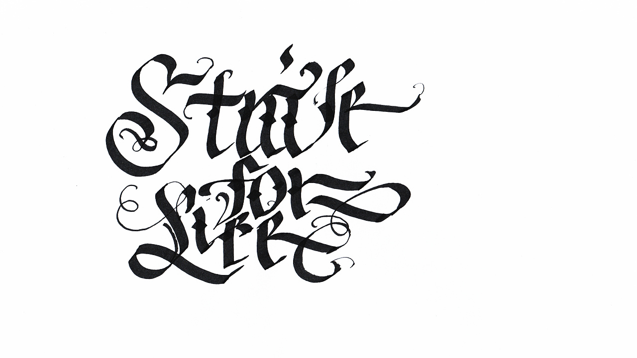 gothic hand lettering 哥特风手写体|平面|字体/字形|gdesignstudio