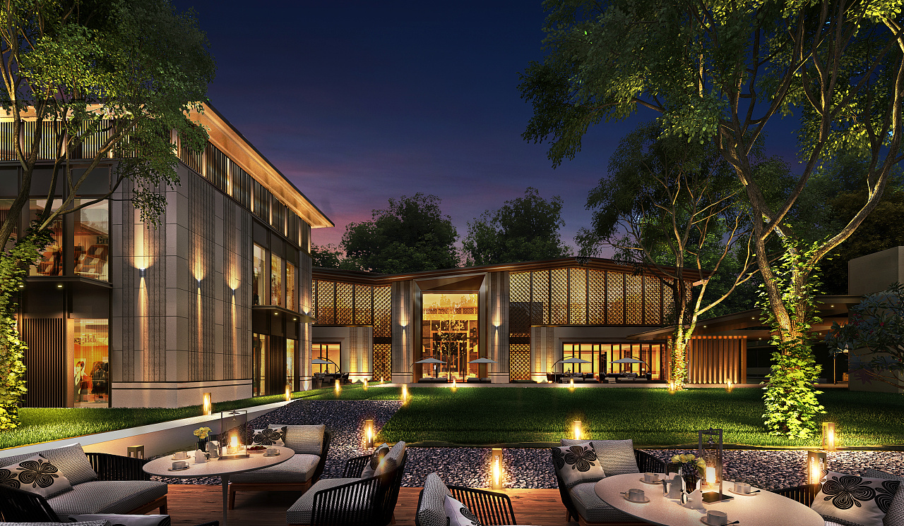 某高档小区夜景灯光设计