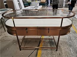 橢圓不銹鋼珠寶展示柜定做 深圳專業(yè)珠寶展柜定制廠家