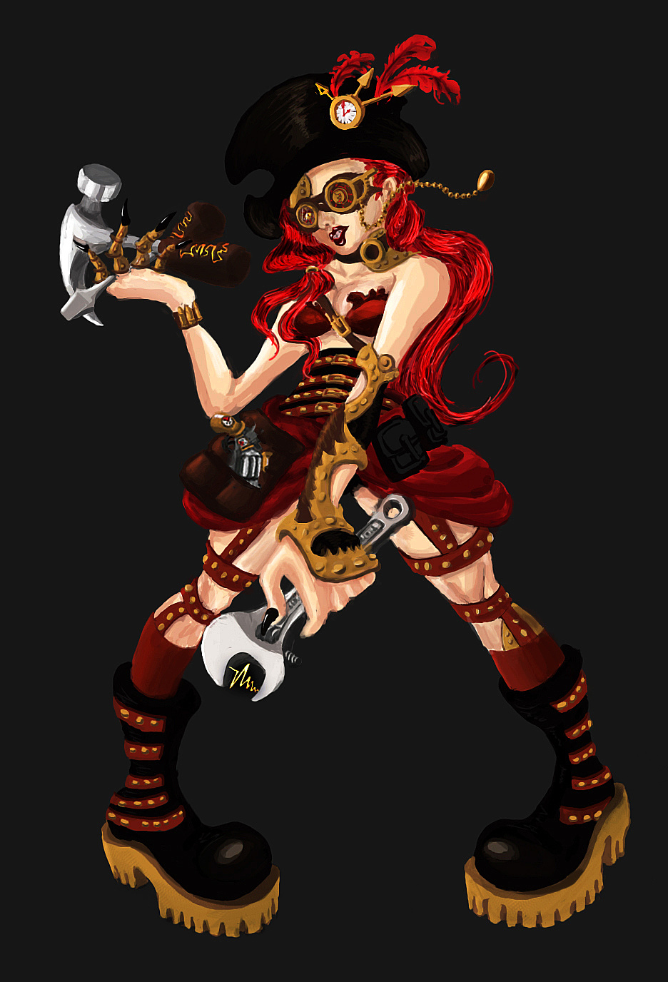 人设·机械师|插画|游戏原画|pmp_ - 原创作品 - 站酷 (zcool)