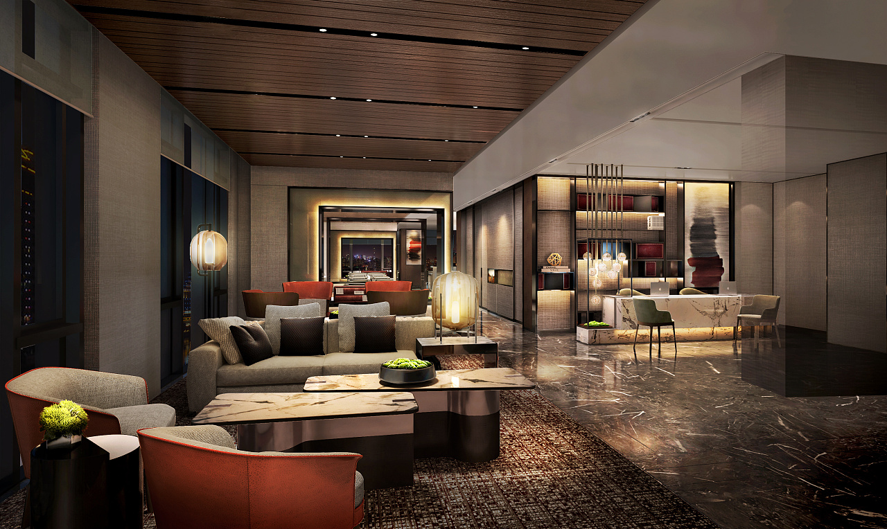 某酒店公区灯光效果图