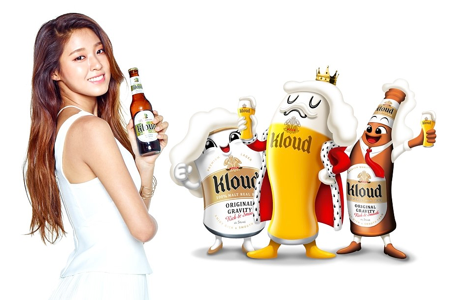 韩国高端啤酒 kloud 人物表情包开发系列
