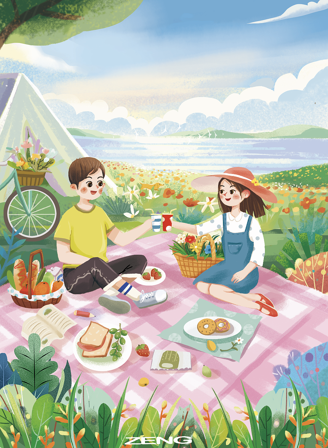 快乐语文期刊封面绘图