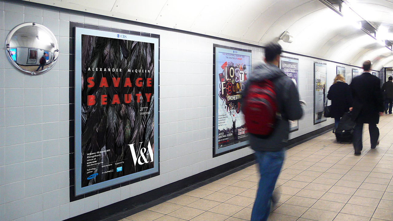 alexander mcqueen x v&a exhibition poster design