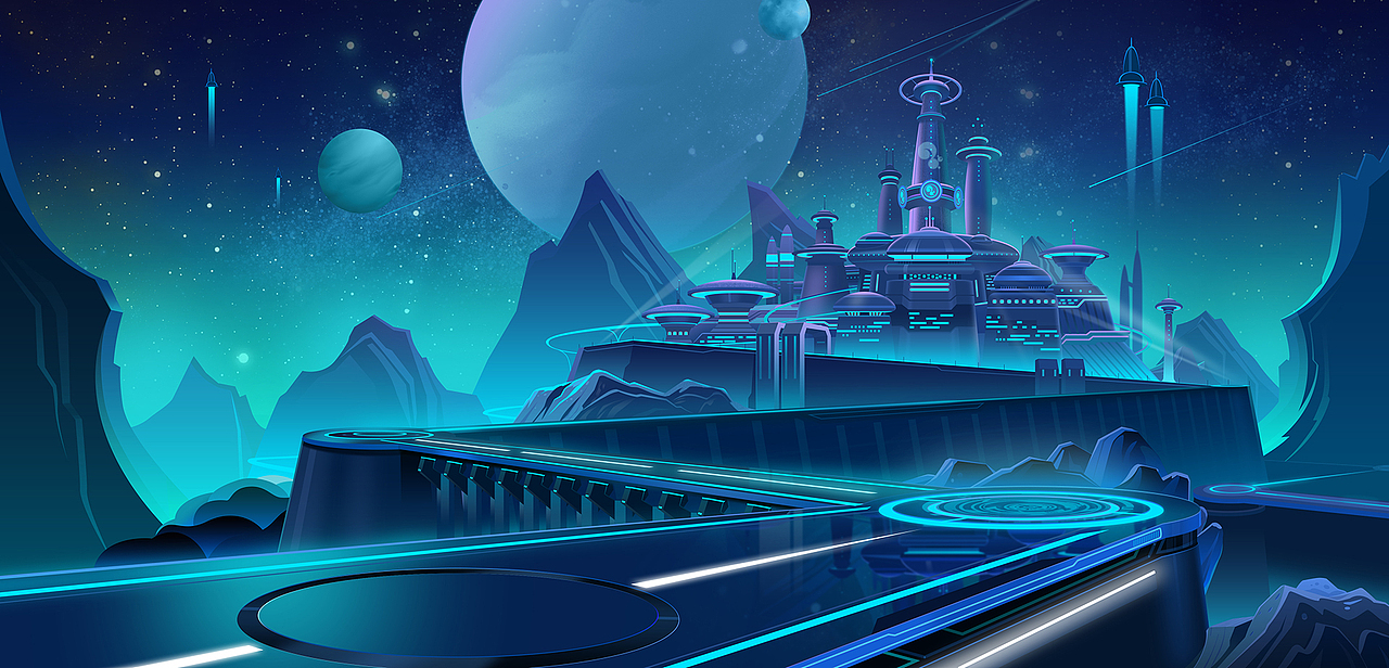 科幻城堡（图ZMjU1OTAxNDUy） - 游戏原画 - 站酷设计师康斯坦丁师傅原创素材 - 站酷ZCOOL