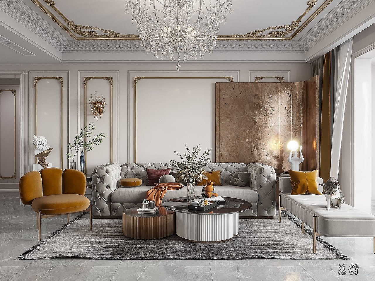 法式轻奢|空间|家装设计|jiang姜甜_原创作品-站酷zcool