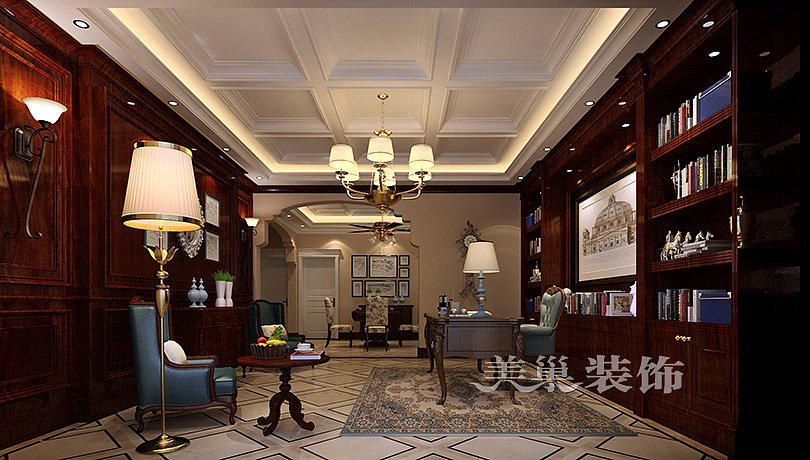 美式书房设计