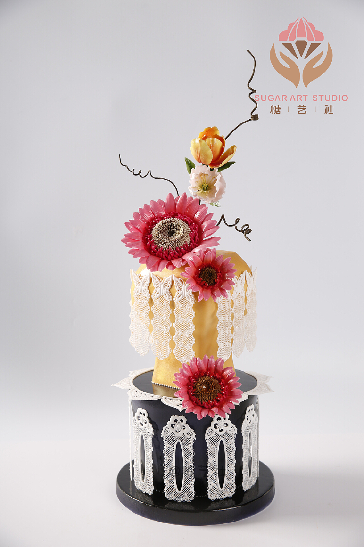 糖艺社翻糖蛋糕--婚礼蛋糕系列作品|手工艺|工艺品设计|糖艺社 - 原创作品 - 站酷 (ZCOOL)
