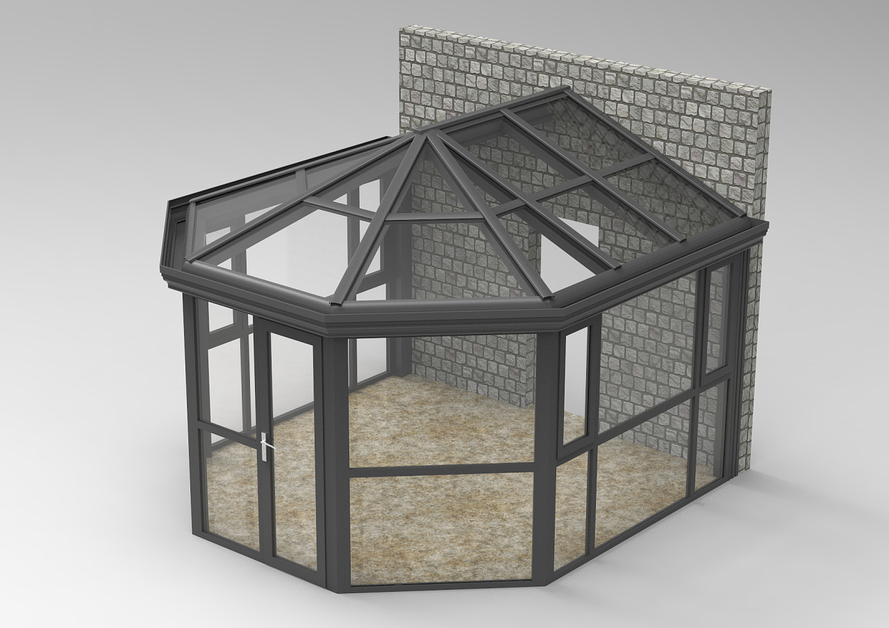 阳光房造型示意图