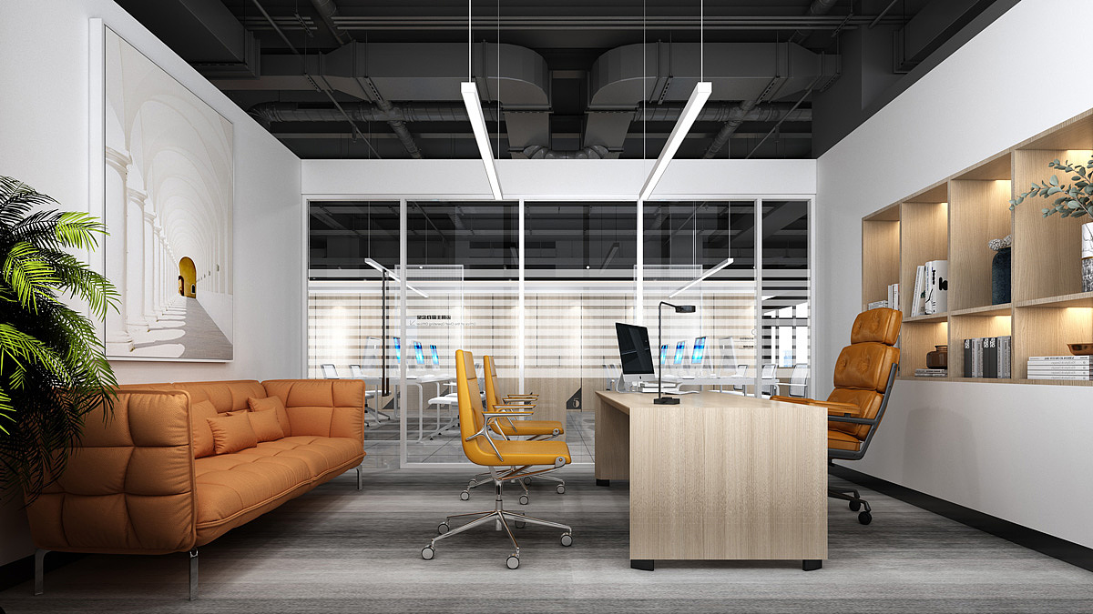 永祺办公展厅设计装修案例-丽音艺术办公室