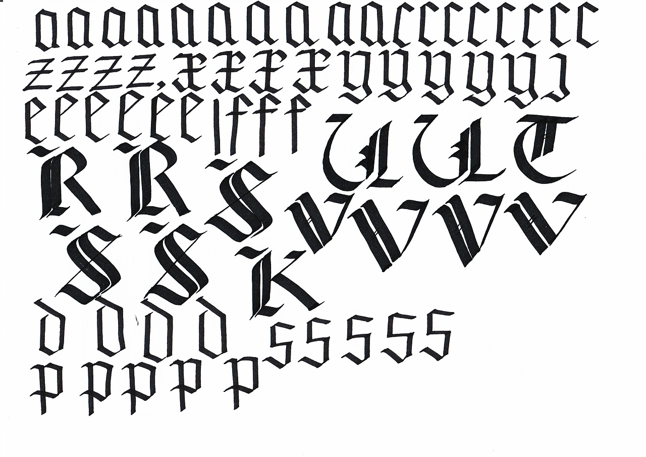 Gothic Hand Lettering 哥特风手写体（图ZNTA2Njc0Mjg=） - 字体/字形 - 站酷设计师GDesignStudio原创素材 - 站酷ZCOOL