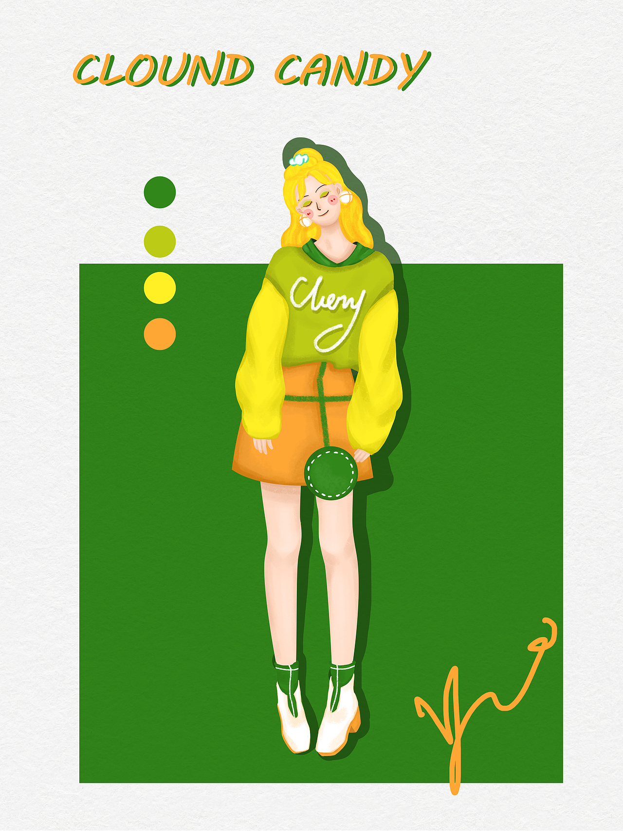 夏日时尚穿搭插画（图ZMjAzNjg5MzAw） - 商业插画 - 站酷设计师张咬咬原创素材 - 站酷ZCOOL