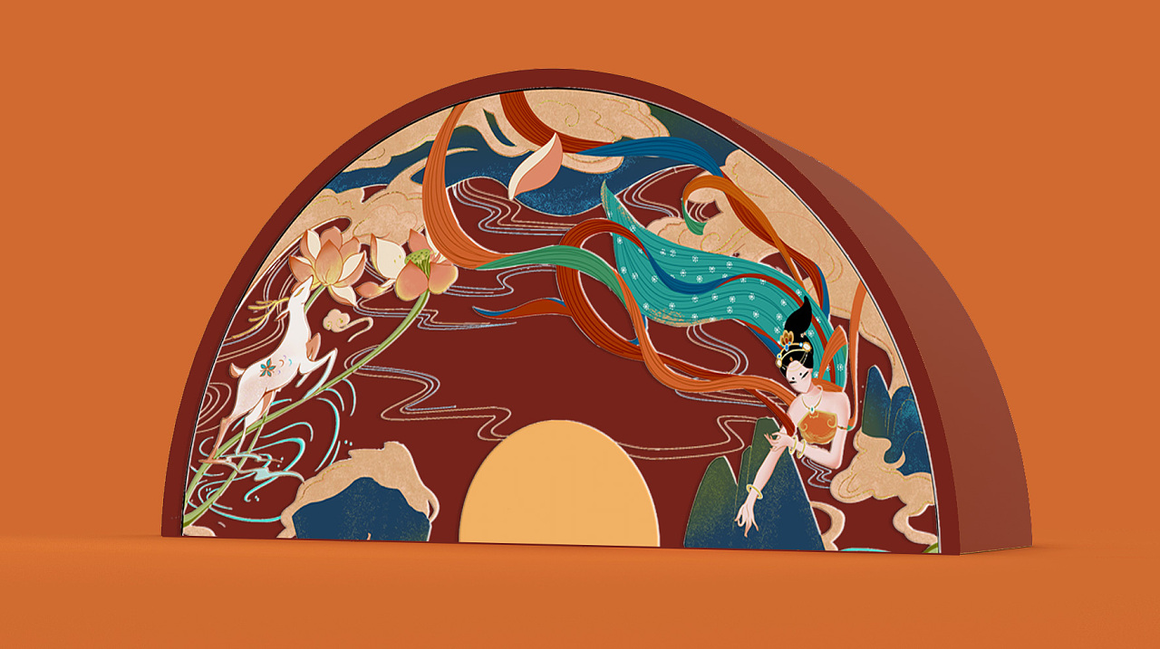 敦煌-嫦娥奔月|插画|商业插画|挖掘机子 - 原创作品 - 站酷 (zcool)