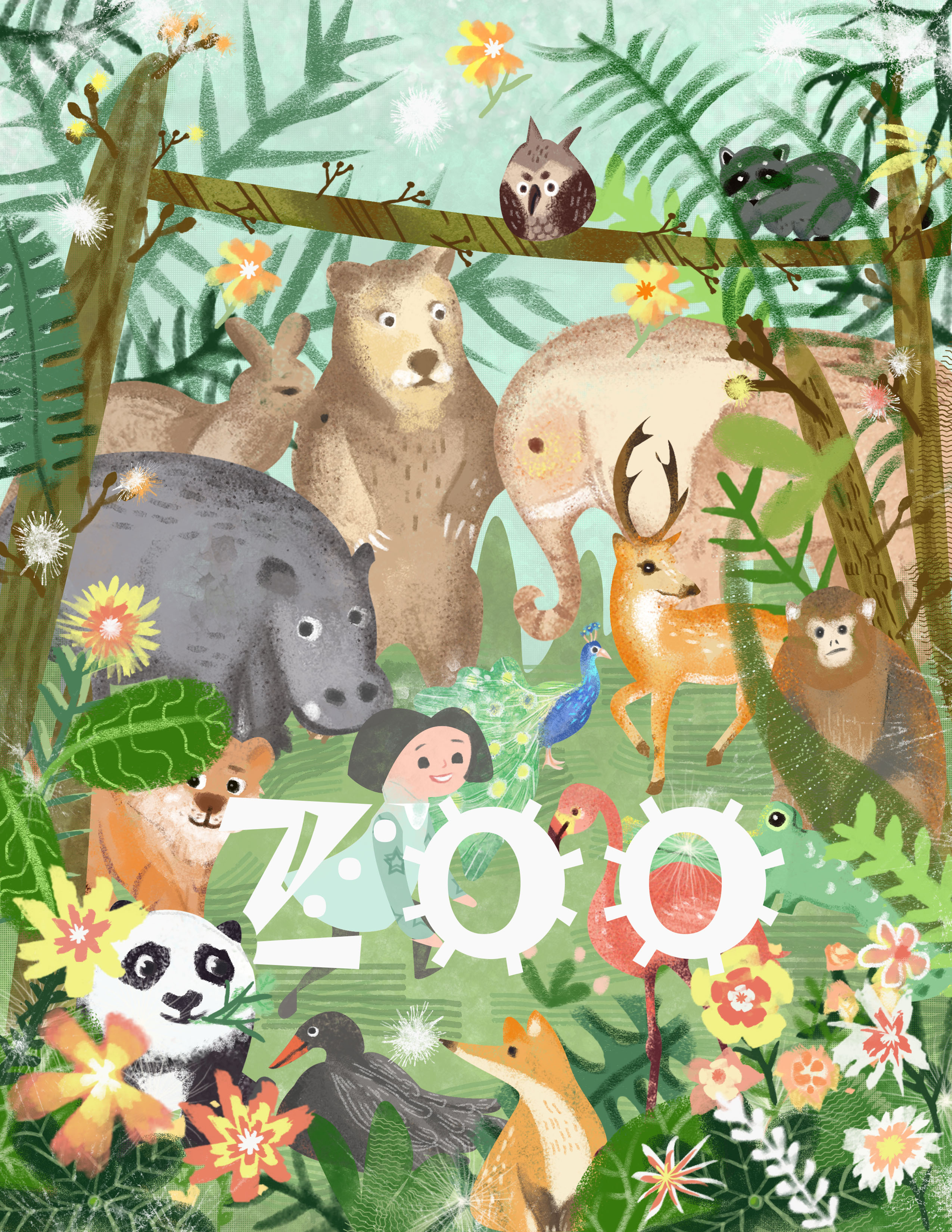 动物园|插画|插画习作|小小快跑 - 原创作品 - 站酷 (ZCOOL)