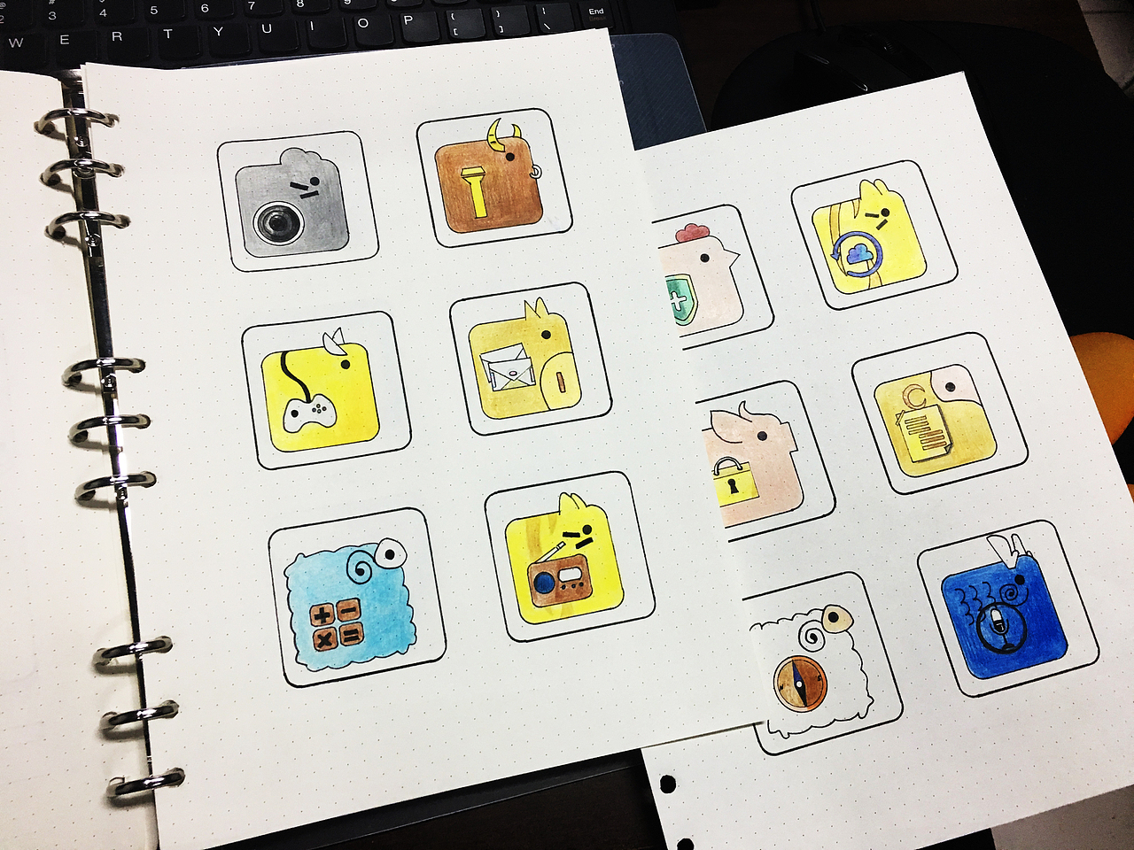 icon手绘练习|ui|图标|无敌小旋风_原创作品-站酷zcool