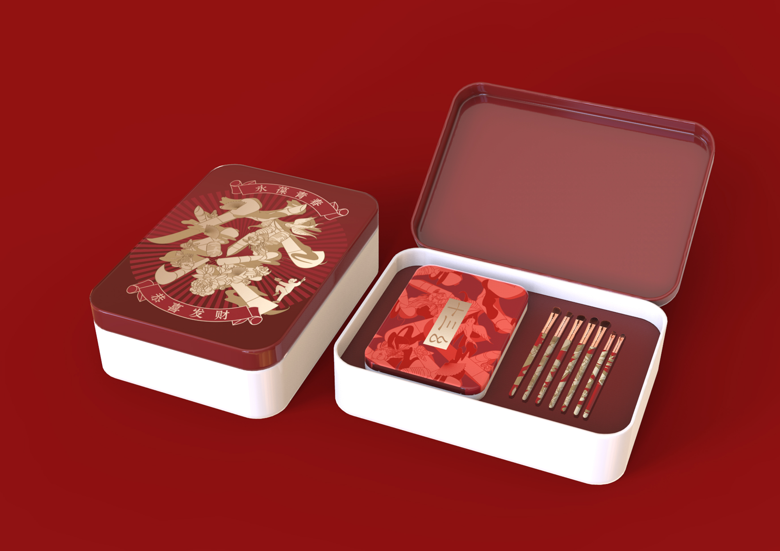 麻将x彩妆 |十三幺彩妆包装设计