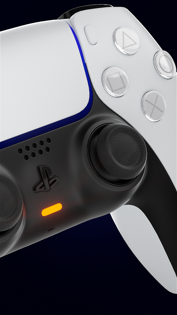 ps5游戏手柄c4doc渲染