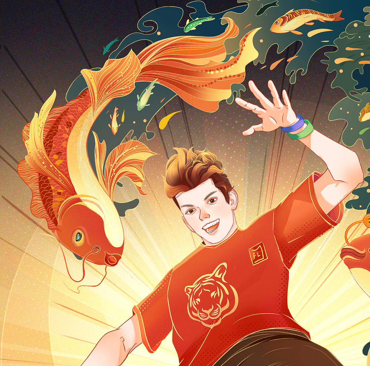 国潮/虎年新年贺图（图ZMjkyOTI3NzE2） - 创作习作 - 站酷设计师一颗小白菜吖原创素材 - 站酷ZCOOL